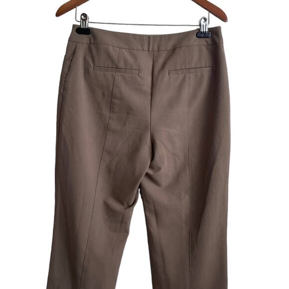 Chicos Pants Women SP Brown Straight Leg Zip Clasp Closure Pockets Lightweight - Picture 4 of 13